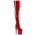 Pleaser FLAMINGO-3000 Cuissardes à plateforme Revêtement laqué Rouge EU-35 / US-5