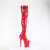Pleaser FLAMINGO-3000 Cuissardes à plateforme Revêtement laqué Rouge EU-35 / US-5