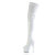 Pleaser FLAMINGO-3000 Cuissardes à plateforme Revêtement laqué Blanc EU-35 / US-5