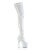 Pleaser FLAMINGO-3000 Cuissardes à plateforme Revêtement laqué Blanc EU-35 / US-5
