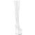 Pleaser FLAMINGO-3000 Cuissardes à plateforme Revêtement laqué Blanc EU-37 / US-7