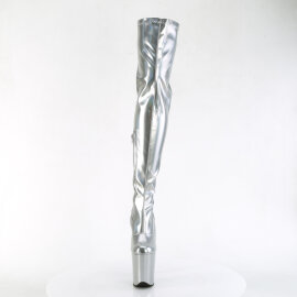 Pleaser FLAMINGO-3000HWR Cuissardes à plateforme Holo Argent EU-41 / US-11
