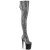 Pleaser FLAMINGO-3008SP-BT Cuissardes à plateforme Imprimé serpent Noir Blanc EU-35 / US-5
