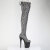Pleaser FLAMINGO-3008SP-BT Cuissardes à plateforme Imprimé serpent Noir Blanc EU-37 / US-7
