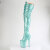 Pleaser FLAMINGO-3020GP Cuissardes à plateforme Revêtement laqué Paillettes Turquoise EU-42 / US-12