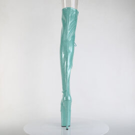 Pleaser FLAMINGO-3021GP Cuissardes à plateforme Revêtement laqué Paillettes Turquoise EU-37 / US-7