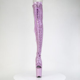 Pleaser FLAMINGO-3021GP Cuissardes à plateforme Revêtement laqué Paillettes Lilas EU-37 / US-7