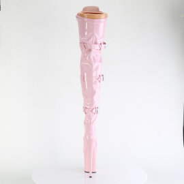 Pleaser FLAMINGO-3028 Cuissardes à plateforme Revêtement laqué Rose EU-38 / US-8