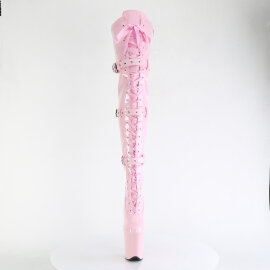 Pleaser FLAMINGO-3028 Cuissardes à plateforme Revêtement laqué Rose EU-37 / US-7