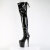 Pleaser FLAMINGO-3850 Cuissardes à plateforme Revêtement laqué Noir EU-37 / US-7