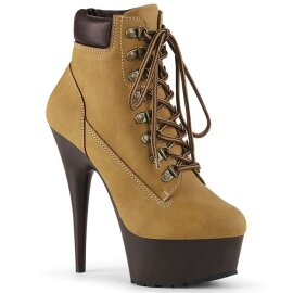 Pleaser Bottines DELIGHT-600TL-02 Brun clair Marron...