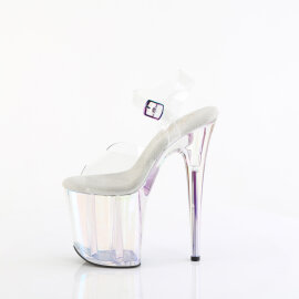 Pleaser FLAMINGO-808HT Sandales à plateforme Transparent Holo Multicolore fumé EU-41 / US-11