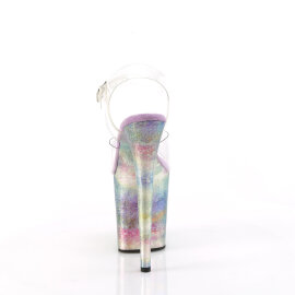 Pleaser FLAMINGO-808NEB Sandales à plateforme Transparent Métallique Lilas EU-37 / US-7