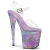 Pleaser FLAMINGO-808NEB Sandales à plateforme Transparent Métallique Lilas EU-37 / US-7
