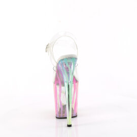 Pleaser FLAMINGO-808RG-03 Sandales à plateforme Transparent Paillettes Multicolore EU-35 / US-5