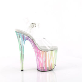 Pleaser FLAMINGO-808RG-03 Sandales à plateforme Transparent Paillettes Multicolore EU-35 / US-5