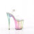 Pleaser FLAMINGO-808RG-03 Sandales à plateforme Transparent Paillettes Multicolore EU-35 / US-5