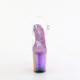 Pleaser FLAMINGO-808RMT Sandales à plateforme Transparent Multicolore fumé EU-37 / US-7