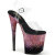 Pleaser FLAMINGO-808SS Sandales à plateforme Transparent Paillettes Rose EU-37 / US-7