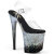 Pleaser FLAMINGO-808SS Sandales à plateforme Transparent Paillettes Argent EU-37 / US-7