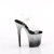 Pleaser FLAMINGO-808SS Sandales à plateforme Transparent Paillettes Argent EU-35 / US-5