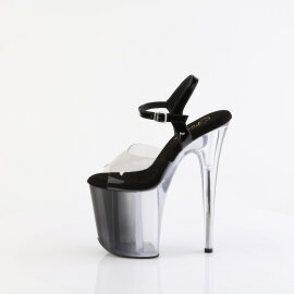 Pleaser FLAMINGO-808T-1 Sandales à plateforme Transparent Noir fumé EU-35 / US-5
