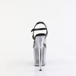 Pleaser FLAMINGO-808T-1 Sandales à plateforme Transparent Noir fumé EU-35 / US-5
