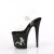 Pleaser FLAMINGO-808TGRS Sandales à plateforme Transparent Strass Noir Argent EU-35 / US-5