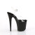 Pleaser FLAMINGO-808TGRS Sandales à plateforme Transparent Strass Noir Argent EU-37 / US-7