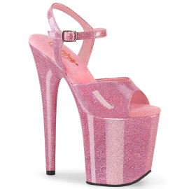 Pleaser FLAMINGO-809GP Sandales à plateforme Revêtement laqué Holo Rose fumé EU-35 / US-5