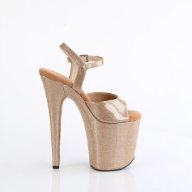 Pleaser FLAMINGO-809GP Sandales à plateforme Revêtement laqué Paillettes Or EU-36 / US-6