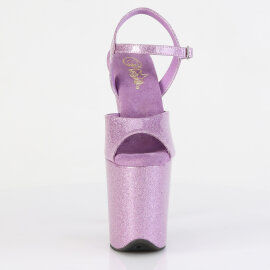 Pleaser FLAMINGO-809GP Sandales à plateforme Revêtement laqué Paillettes Lilas clair EU-37 / US-7