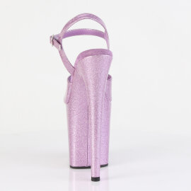 Pleaser FLAMINGO-809GP Sandales à plateforme Revêtement laqué Paillettes Lilas clair EU-37 / US-7