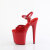 Pleaser FLAMINGO-809GP Sandales à plateforme Revêtement laqué Paillettes Rouge EU-37 / US-7
