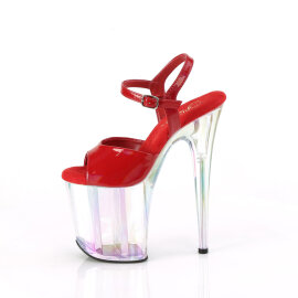 Pleaser FLAMINGO-809HT Sandales à plateforme Revêtement laqué Holo Rouge fumé EU-35 / US-5