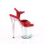 Pleaser FLAMINGO-809HT Sandales à plateforme Revêtement laqué Holo Rouge fumé EU-35 / US-5