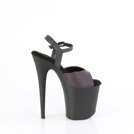 Pleaser FLAMINGO-809REFL Sandales à plateforme Transparent Noir EU-35 / US-5