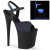 Pleaser FLAMINGO-809REFL Sandales à plateforme Transparent Noir EU-35 / US-5