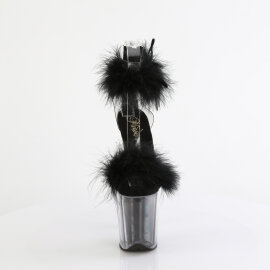 Pleaser FLAMINGO-824F Sandales à plateforme Transparent Noir EU-35 / US-5