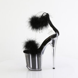 Pleaser FLAMINGO-824F Sandales à plateforme Transparent Noir EU-35 / US-5