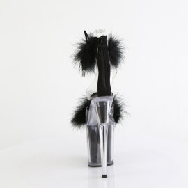 Pleaser FLAMINGO-824F Sandales à plateforme Transparent Noir EU-35 / US-5