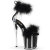 Pleaser FLAMINGO-824F Sandales à plateforme Transparent Noir EU-35 / US-5
