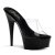 Pleaser Mules DELIGHT-601 Transparent Noir EU-38/US-8