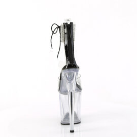 Pleaser FLAMINGO-824RS Sandales à plateforme Transparent Strass Noir EU-42 / US-12