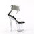 Pleaser FLAMINGO-824RS Sandales à plateforme Transparent Strass Noir EU-42 / US-12