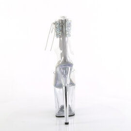 Pleaser FLAMINGO-824RS-02 Sandales à plateforme Transparent Strass EU-35 / US-5