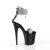 Pleaser FLAMINGO-827RS Sandales à plateforme Transparent Strass Noir EU-42 / US-12