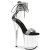 Pleaser FLAMINGO-827RS Sandales à plateforme Transparent Strass Argent Noir EU-35 / US-5