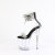 Pleaser FLAMINGO-827RS Sandales à plateforme Transparent Strass Argent Noir EU-35 / US-5