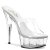 Pleaser Mules DELIGHT-601 Transparent Argent EU-41/US-11